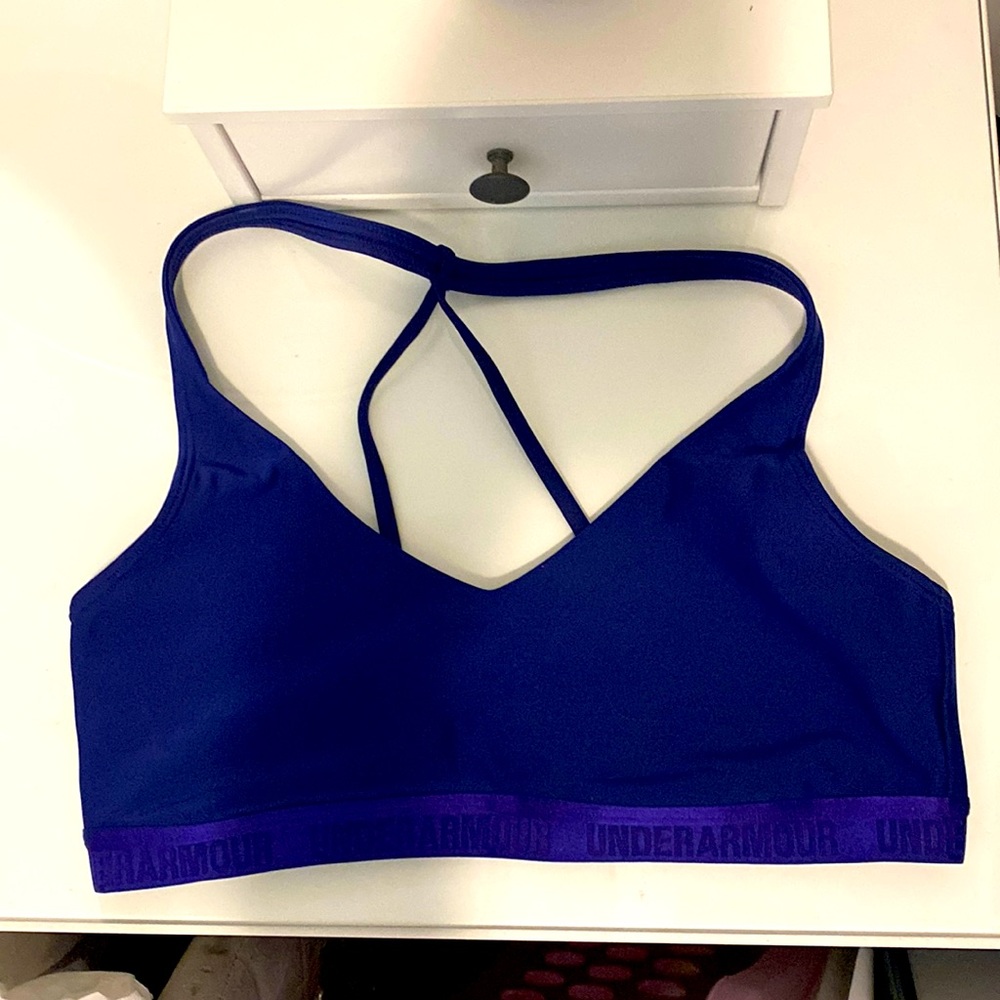 Under Armour Royal Blue & Purple Strappy Sports Bra